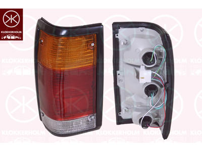 Tail Light Assembly, with bulb holder, Right, Housing Colour: black