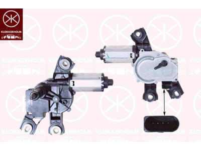 Wiper Motor, Rear, Voltage [V]: 12