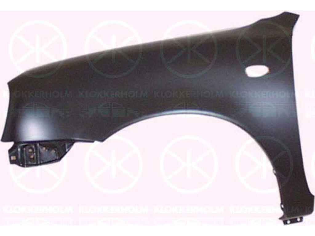 Skärm, till höger fram, med hål för blinkljus