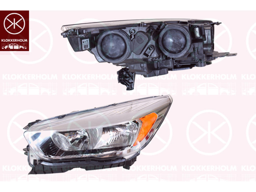 Headlight, Right, Illuminance [lx]: 12.5, H7, H15, with motor for headlamp levelling, Valeo