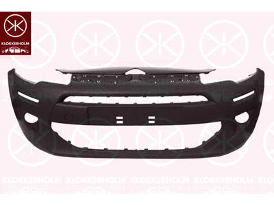 Bumper, w/primer, Front, with hole(s) for fog lights