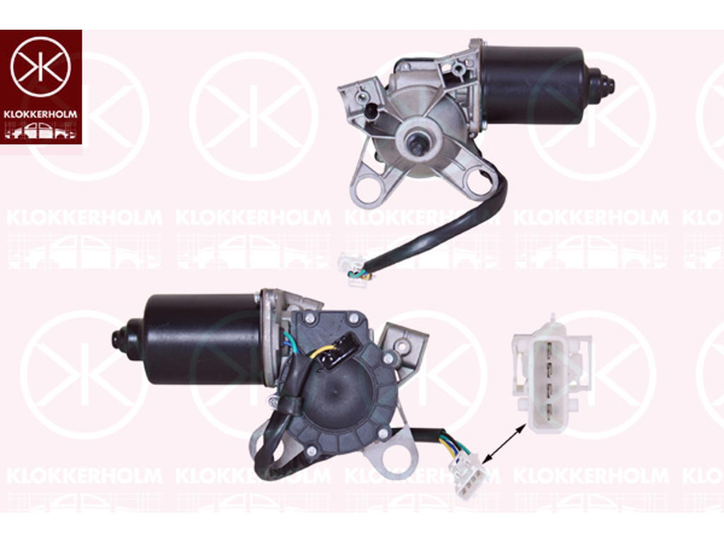 Wiper Motor, Front, for left-hand drive vehicles, Voltage [V]: 12