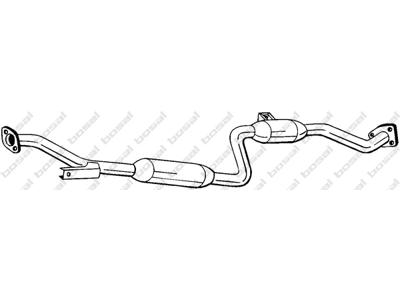 Centre Muffler, See accessories list for additionally required parts:  