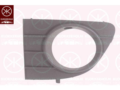 Ventilation Grille, bumper, Left Front, Lower Section, with hole(s) for fog lights, dark grey