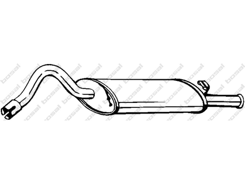 Rear Muffler, See accessories list for additionally required parts:  