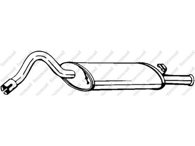 Rear Muffler, See accessories list for additionally required parts:  