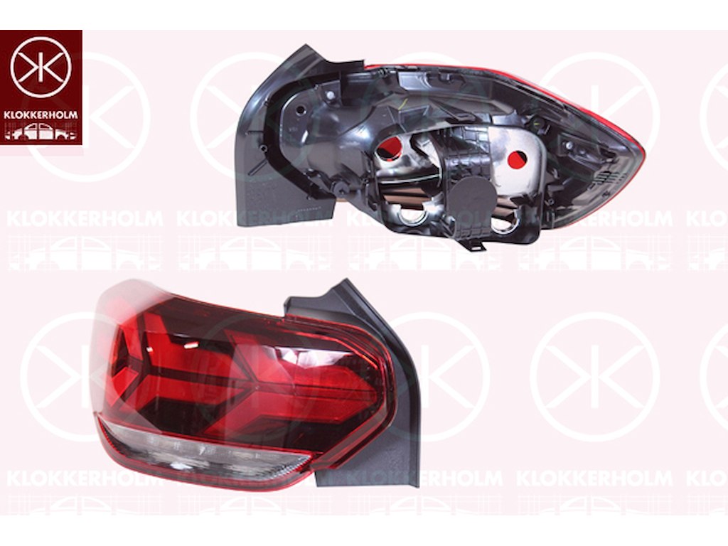 Tail Light Assembly, Left, without bulb holder