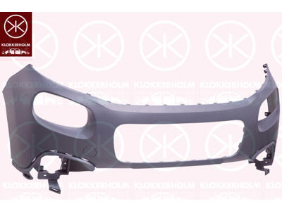 Bumper, w/primer, Front, with hole(s) for fog lights, Upper section