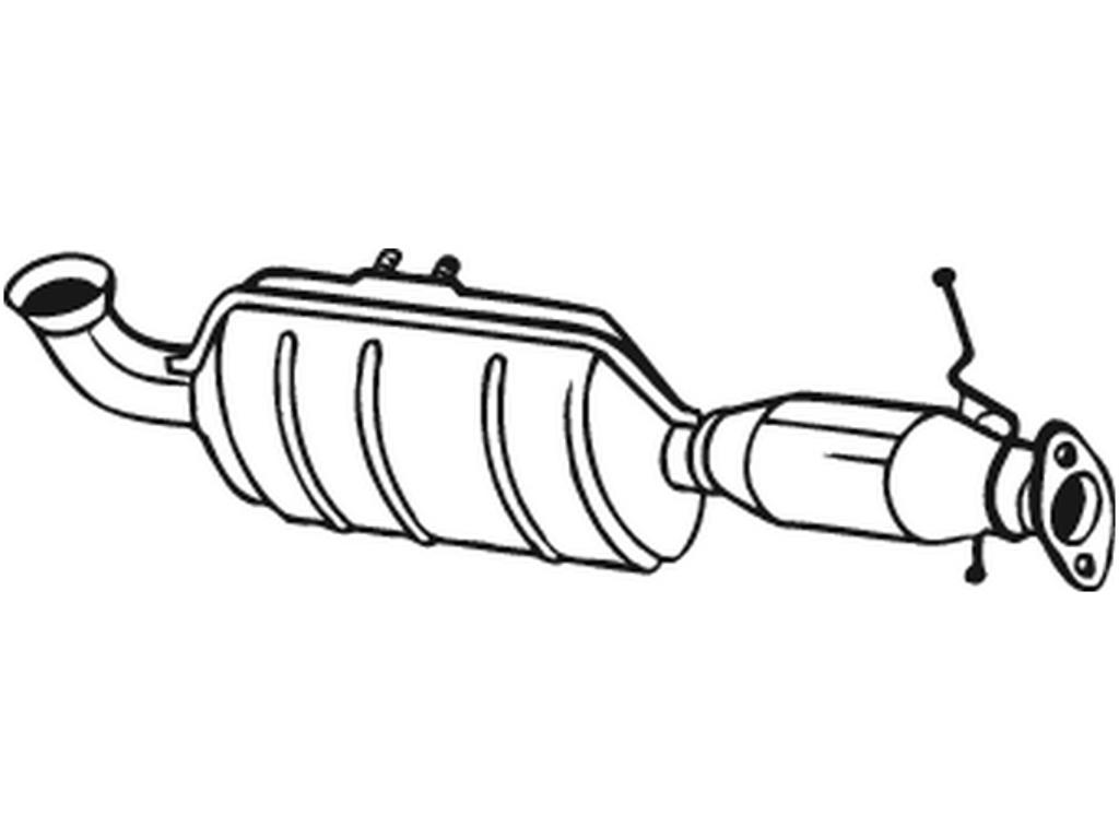 Catalytic Converter, with mounting parts, Emission Standard: Euro 3