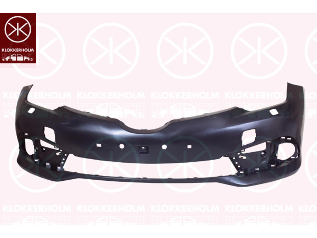 Bumper, Front, black, with hole(s) for washer nozzle, Trim Level: FACELIFT