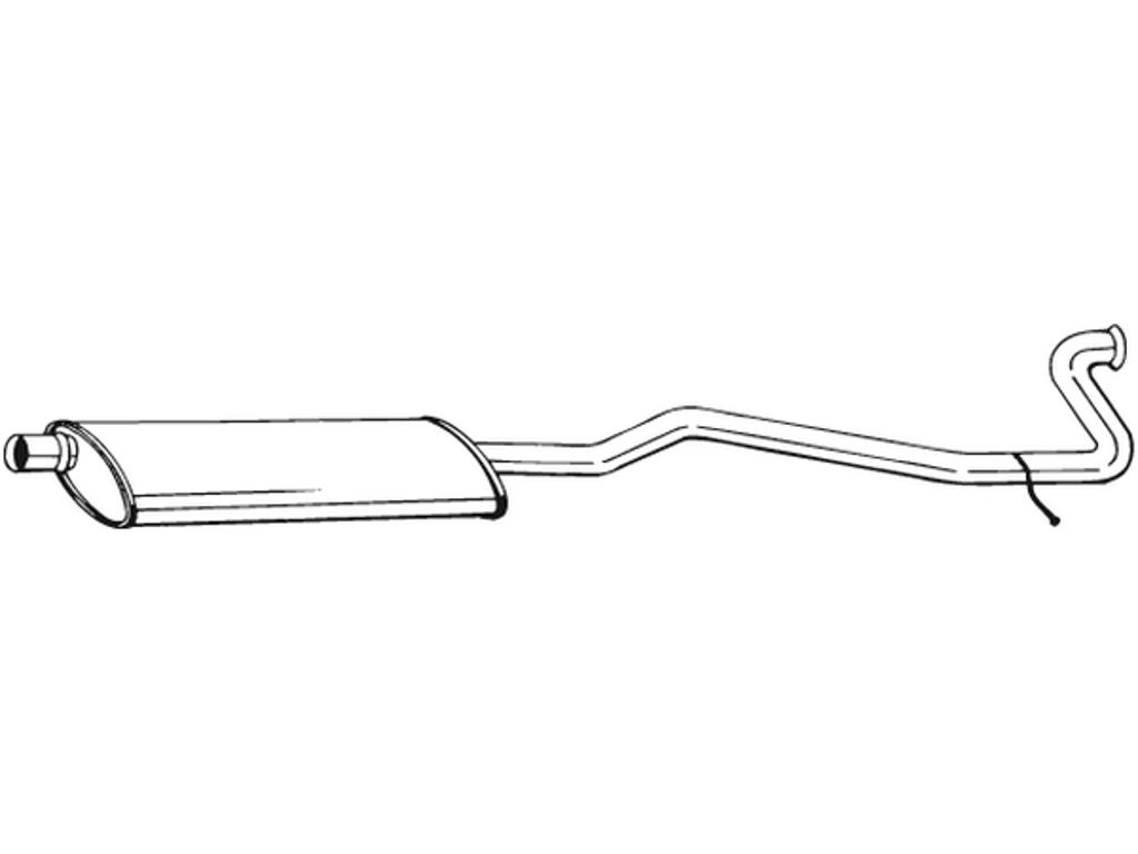 Centre Muffler, See accessories list for additionally required parts:  