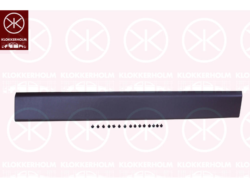 Suoja-/koristelista, kylkipaneli, Oikea, Akseliväli (mm): 5548, Akseliväli (mm): 6198, Keski osa, musta