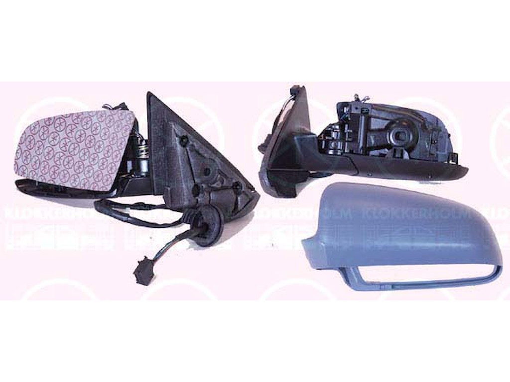 Exterior Mirror, w/primer, 3-drs, for electric mirror adjustment, Convex, Heatable, Right