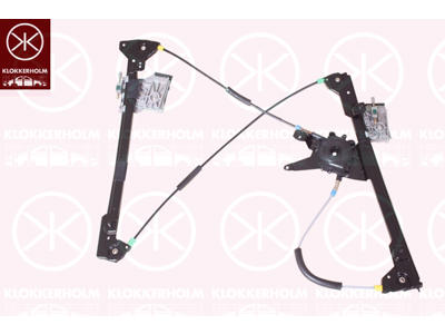 Raambedieningsmechanisme, Rechts voor, Electrisch, Zonder elektro motor