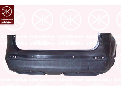 Bumper, Rear, Smooth, with hole(s) for park distance control