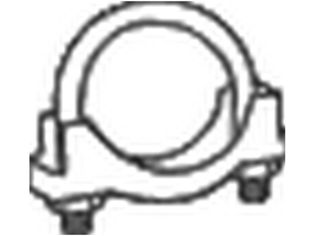 Clamping Piece, exhaust system, Diameter [mm]: 55, Thread Size: M10, Pipe Connector: U-Bolt