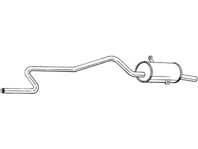 Rear Muffler, See accessories list for additionally required parts:  