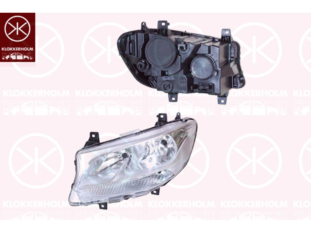 Headlight, Left, H7, H15, with motor for headlamp levelling, PY21W, W5W