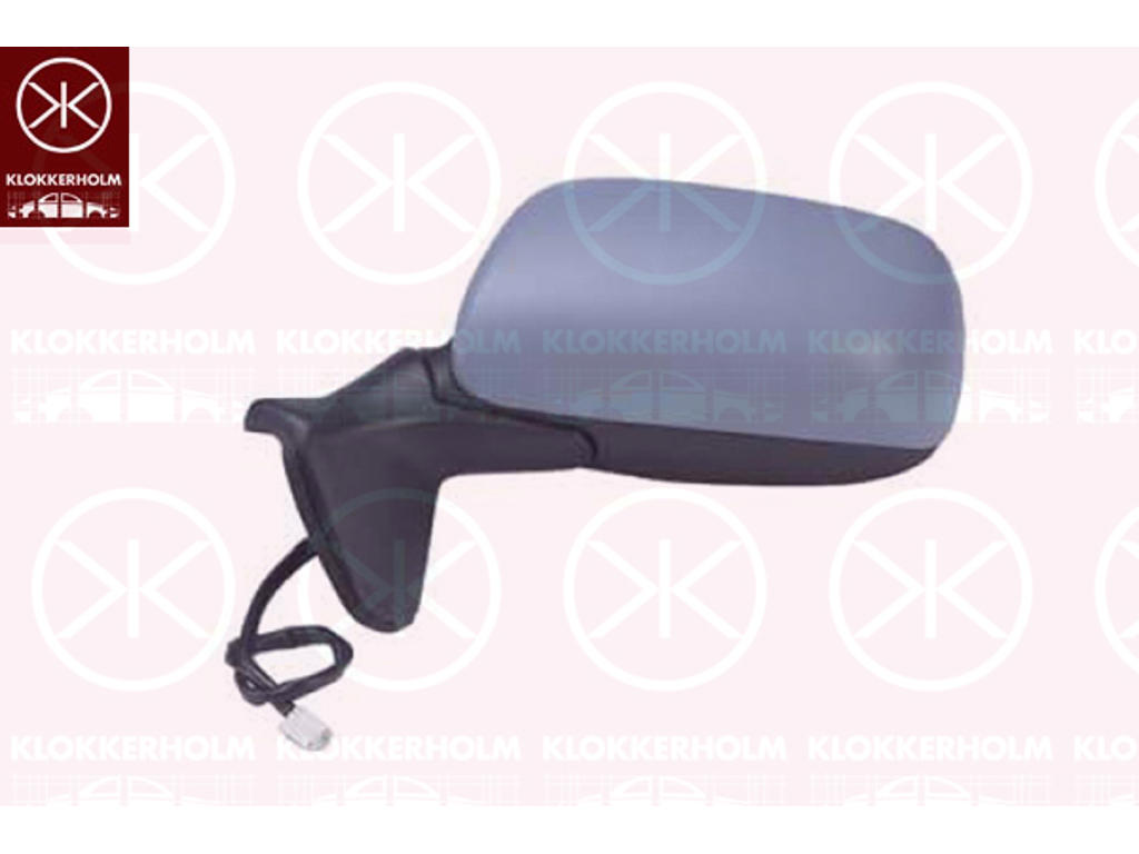 Exterior Mirror, Left, for electric mirror adjustment, Number of pins: 5, w/primer, Heatable, Convex