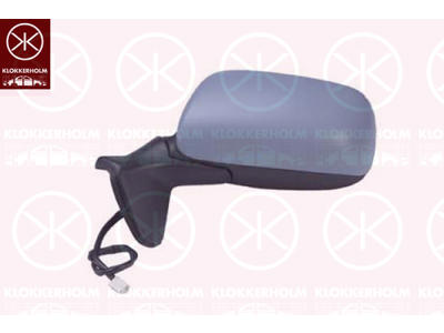 Exterior Mirror, Left, for electric mirror adjustment, Number of pins: 5, w/primer, Heatable, Convex