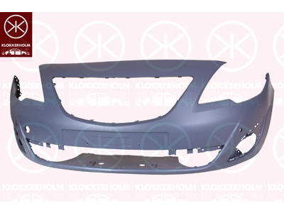 Bumper, w/primer, Front, with hole(s) for park distance control