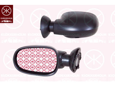 Exterior Mirror, Left, for manual mirror adjustment, Convex