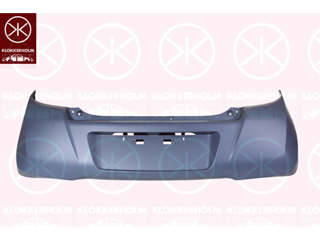 Bumper, Rear, black