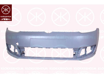 Bumper, w/primer, without hole(s) for park assist (parallel parking), Front, without hole(s) for washer nozzle