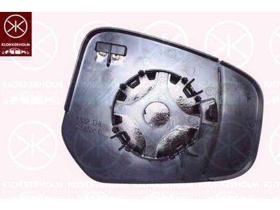 Mirror Glass, exterior mirror, Left, Heatable, Convex