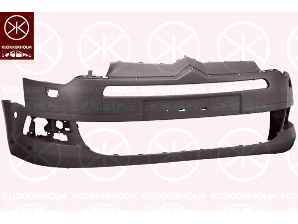 Bumper, w/primer, Front, with hole(s) for park distance control, with hole(s) for washer nozzle