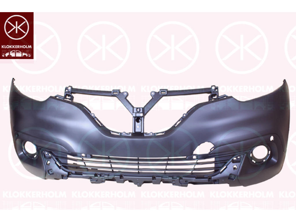 Bumper, w/primer, with hole(s) for park assist (parallel parking), Front, Number of bores: 6