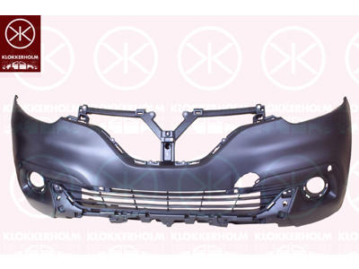Bumper, w/primer, with hole(s) for park assist (parallel parking), Front, Number of bores: 6