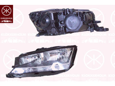 Forlygte, højre, H7/H7, med kørelys (LED), PWY24W, med indstillingsmotor for LWR