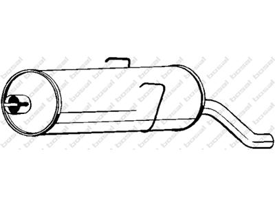 Rear Muffler, See accessories list for additionally required parts:  