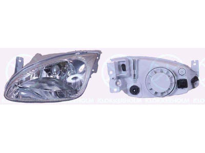 Headlight, H4, for vehicles with headlight levelling, without motor for headlamp levelling, Depo, Left, Illuminance [lx]: 17.5