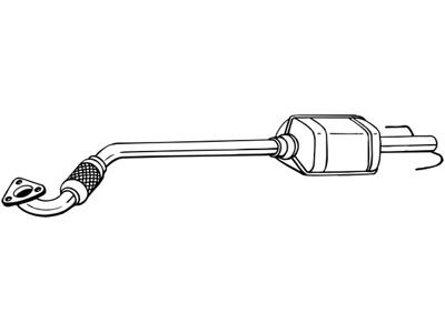 Catalytic Converter, with mounting parts, Euro 4