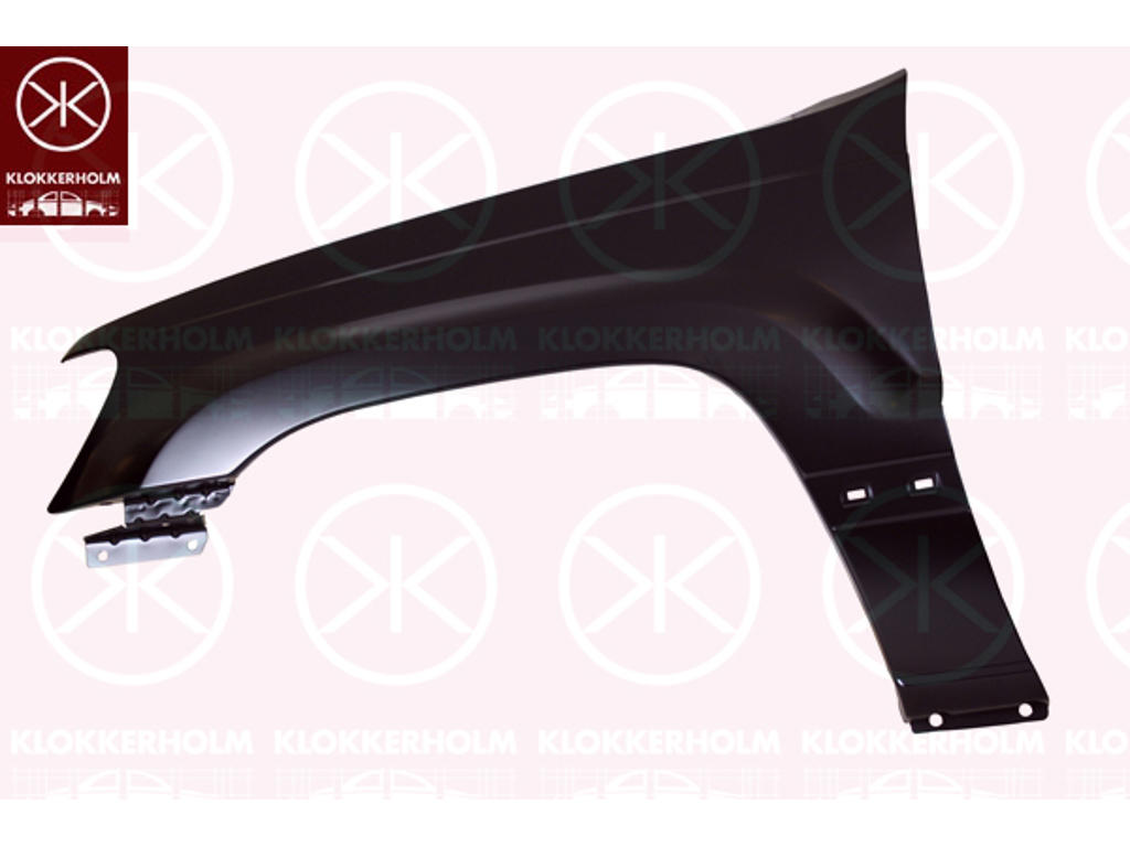Wing, Left Front, without hole for direction indicator, Zinc-coated