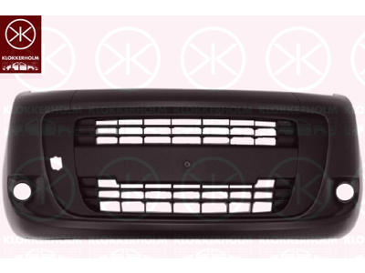 Bumper, w/primer, Front, black, with hole(s) for fog lights