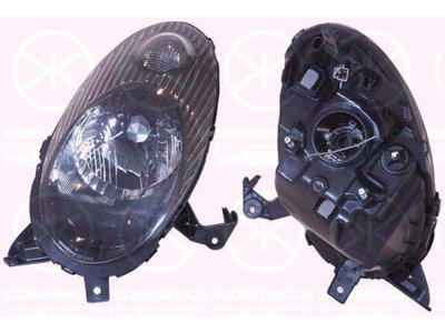 Headlight, H4, for vehicles with headlight levelling, Right, Housing Colour: black, Illuminance [lx]: 12.5, T.Y.C