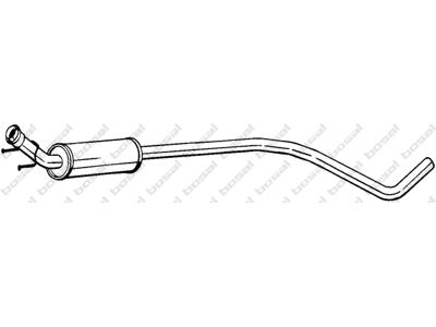 Centre Muffler, See accessories list for additionally required parts:  