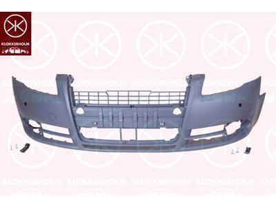 Bumper, w/primer, Front, with hole(s) for park distance control