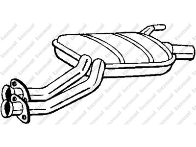 Centre Muffler, See accessories list for additionally required parts:  