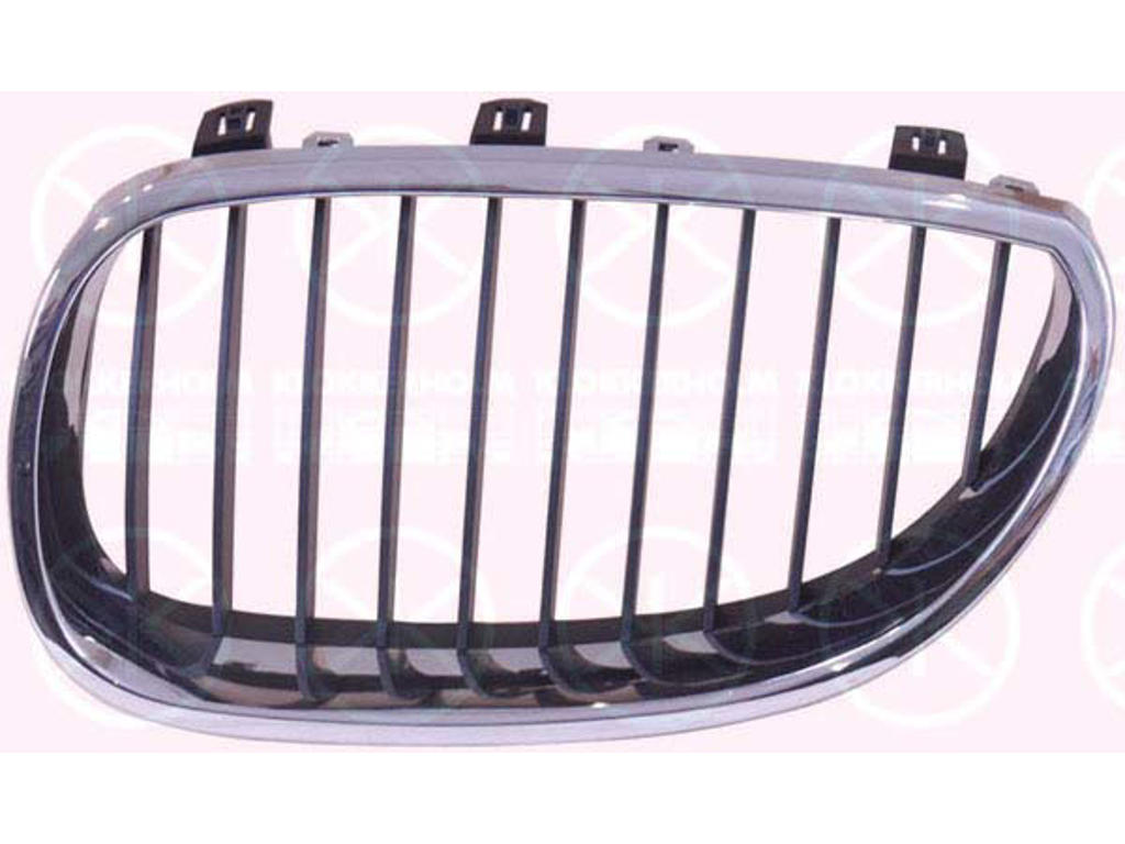 Radiator Grille, chrome/black, Left Front