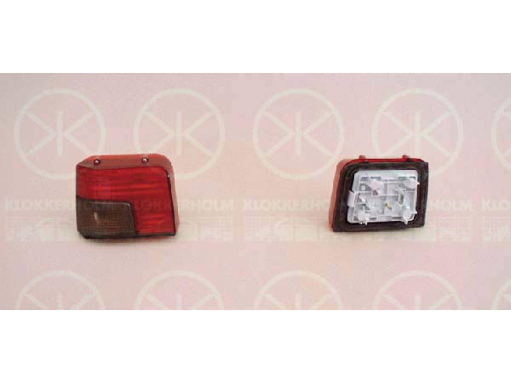 Tail Light Assembly, with bulb holder, Right, Indicator Colour: smoke grey