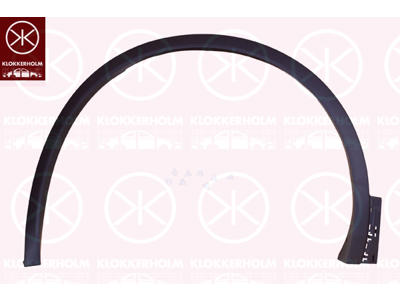 Flaring, wing, Plastic, Left Front, Trim Level: R-LINE, black