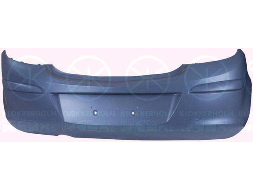Bumper, w/primer, 3-drs, Rear, not for vehicle equipment line/variant: Sport, GSI, XSI, SRI