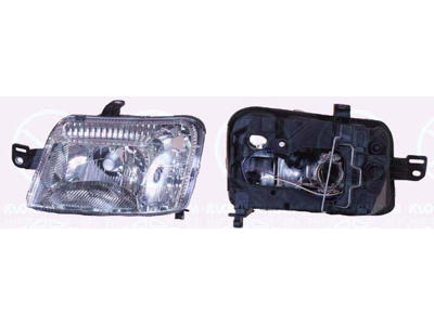 Headlight, H4, with motor for headlamp levelling, Left, Number of pins: 14, Illuminance [lx]: 17.5