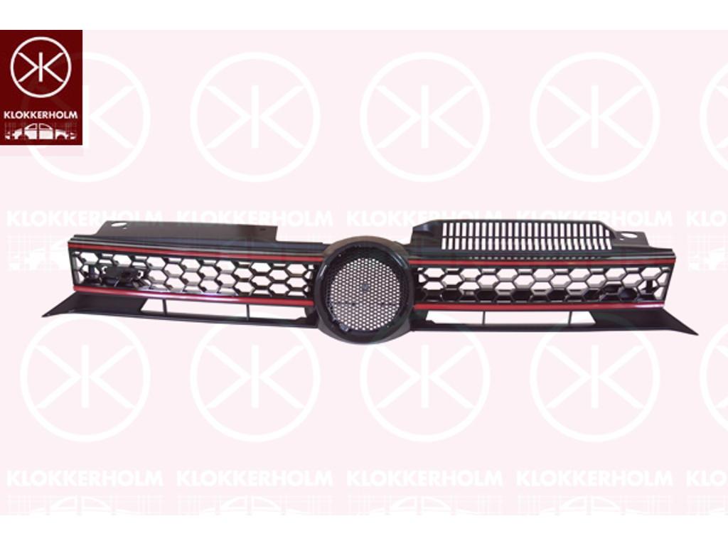 Radiator Grille, GTI, red/black