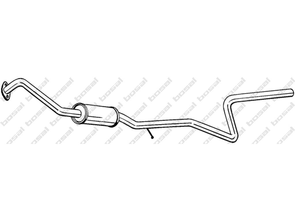 Centre Muffler, See accessories list for additionally required parts:  