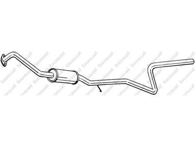 Centre Muffler, See accessories list for additionally required parts:  